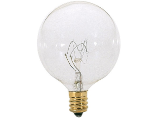 Clear G16-1/2 Dimmable Globe Light Bulb 25 Watt, 2 Pack