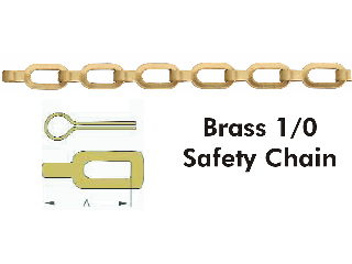 Brass Safety Chain #1/0 Solid Brass