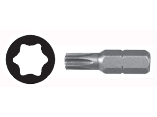 Torx (Star) Tip Insert Bit 1/4 In Shank (Sizes)