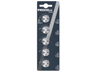 Procell 3V Lithium Batteries PC2016, 5 Pk