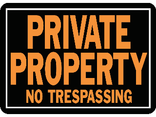 Sign 10 x 14 Aluminum: Private No Trespassing