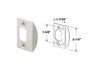 Standard Lock Strike Plate, Satin Nickel