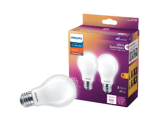 LED Ultra Definition 65W Soft White A19 Light Bulb, 2 Pk