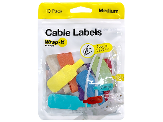 Cable Labels (Assorted Colors), 10 Pk