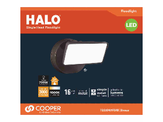 Single Head LED Floodlight Fixture, Bronze