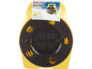 Quad-Plug Cord Reel 16/3, 25 Ft