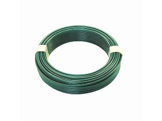 Green Coated Clothesline Wire 15 Gauge 100 Ft