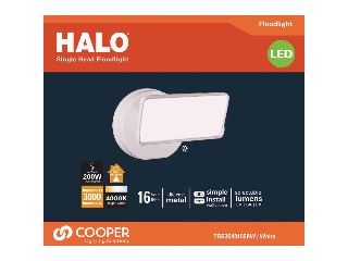 Single Head LED Floodlight Fixture, White