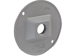 Bell 1-Outlet Round Zing Gray Cluster Outdoor Box Cover