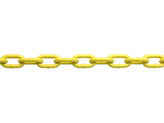 Proof Coil Chain 3/16 Yellow Coat Grade 30 WLL 800