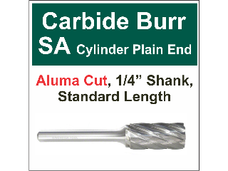 Aluminum Cut Cylindrical End Carbide Bur (Sizes)