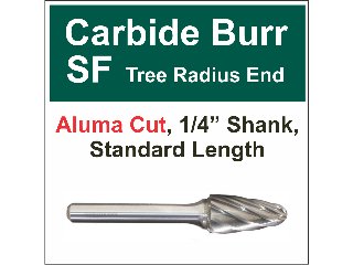 Aluminum Cut Round Tree Shape Carbide Bur (Sizes)