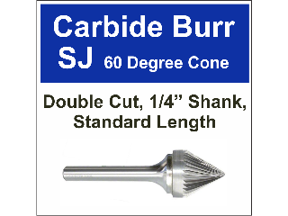 60 Degree Cone Shape Carbide Burrs (Sizes)