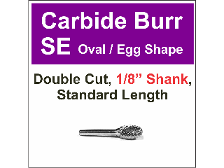 Oval Shape Carbide Burrs (Sizes)