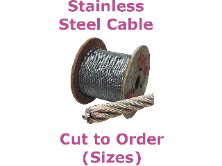 Stainless Aircraft Cable: Cut to Order (Sizes)