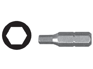 Hex Tip Metric Insert Bit 1/4 In Shank (Sizes)