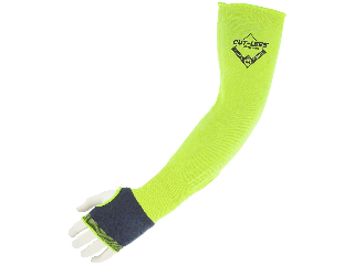 High Visibility Cut Resistant Sleeves made with KorPlex