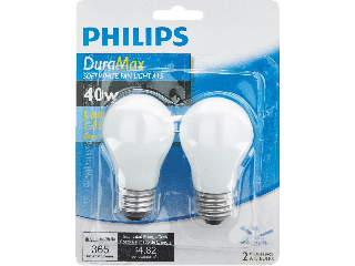 Duramax White Ceiling Fan Light Bulb 40 Watt 2 Pack