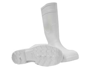 PVC Work Boots Plain Toe, White (Sizes)