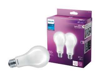 Philips Ultra Definition Equivalent Daylight A21 LED Light Bulb, 100 W 2  Pk