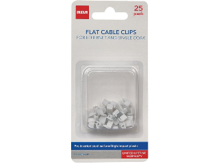 Plastic Flat Cable Clips, 25 Pk