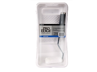 Pro Edge White Woven Mini Paint Roller Kit  4 In, 3 Pk