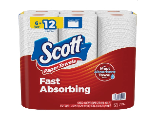 Scott Choose-A-Sheet Paper Towels Double Rolls, 6 Pk