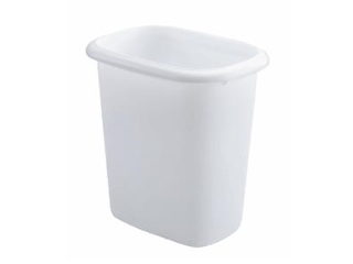 Vanity Wastebasket 6 Quart White