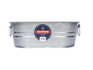 Behrens 000-OV Oval Galv Steel Wash Tub, 2 gal