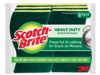 Scotch Brite Heavy Duty Scrub Sponge, 6 Pk