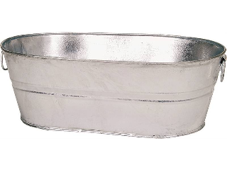 Behrens 0-OV Oval Galv Steel Wash Tub, 5.5 gal