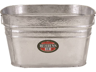 Behrens Galv Steel Wash Tub, 15.5 Gallon