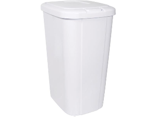 Hefty Touch Top White Wastebasket, 53 Qt