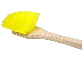 Fender Brush Yellow Plastic Bristles Long Handle