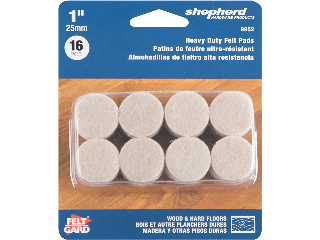 Heavy Duty Felt Pads 1 In, 16 Pcs