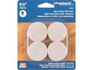 Heavy Duty Felt Pads 1-1/2 In, 8 Pcs