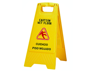 Wet Floor Caution Sign Bilingual