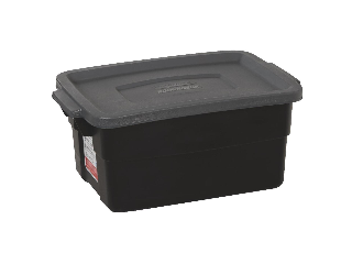 Rubbermaid Roughneck Black Storage Tote, 3 Gal