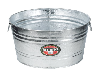 Behrens Round Hot-Dipped Utility Pail, 9 Gallon