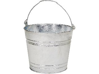 Behrens 1212 Round Galv Steel Utility Pail, 12 Qt