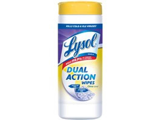 Disinfecting Lysol Dual Action Wipes, 28 Ct