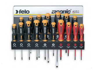 Ergonic Screwdriver Set Rack, 17 Pc