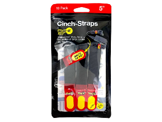 Wrap-It Quick-Strap, Black & Red, 5 In