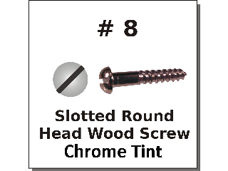 #8 Round Head Wood Screws Nickel Plated