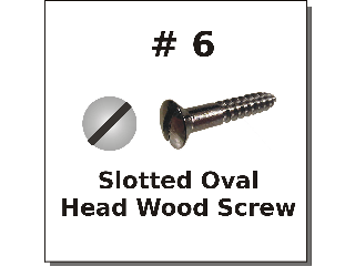 #6 Oval Head Wood Screws Nickel Plated