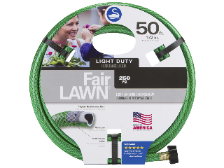 Light Duty Plastic Garden Hose, 1/2 In x 50 Ft