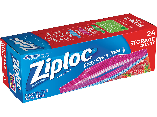 Ziploc Storage Bags Quart, 24 Count