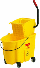 Wave Brake Side Press Combo Mop Bucket, 35 Quart