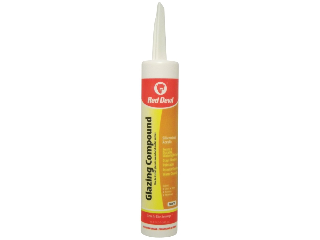 Window Glazing Compound White Sealant, 10.1 Oz