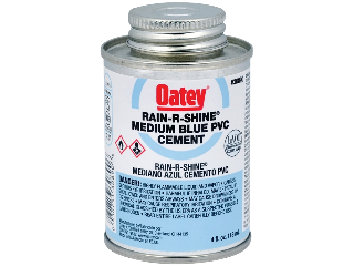 Oatey Rain-R-Shine Medium Blue PVC Cement, (Sizes)